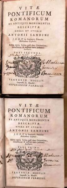 Vitae Pontificum Romanorum ex antiquis monumentis descriptae.