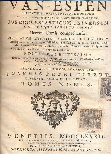 Jus Ecclesiasticum Universum caeteraque scripta omnia decem tomis comprehensa. Opus …