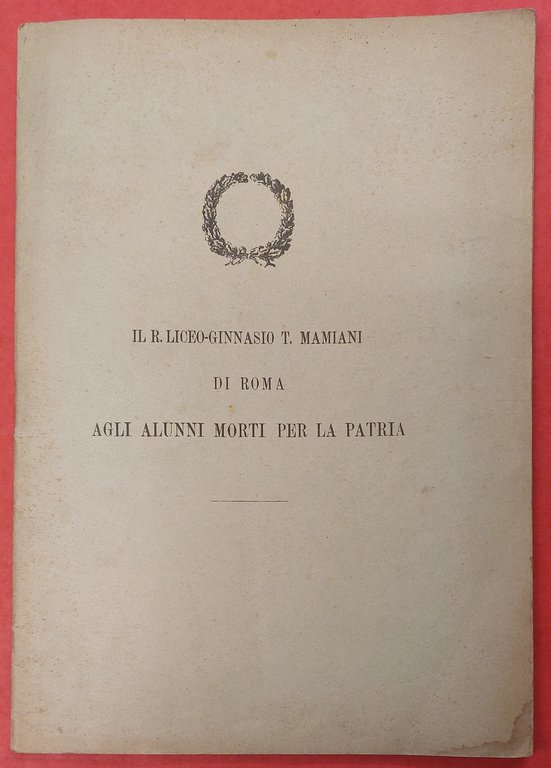 Agli Alunni morti per la Patria. | Immagine Gallery 2