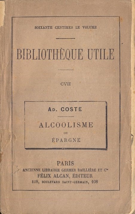 Alcoolisme ou epargne le dilemme social.