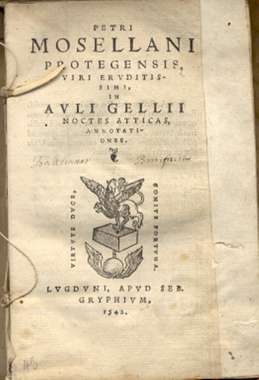 Auli Gellii Noctes Atticas, annotationes.