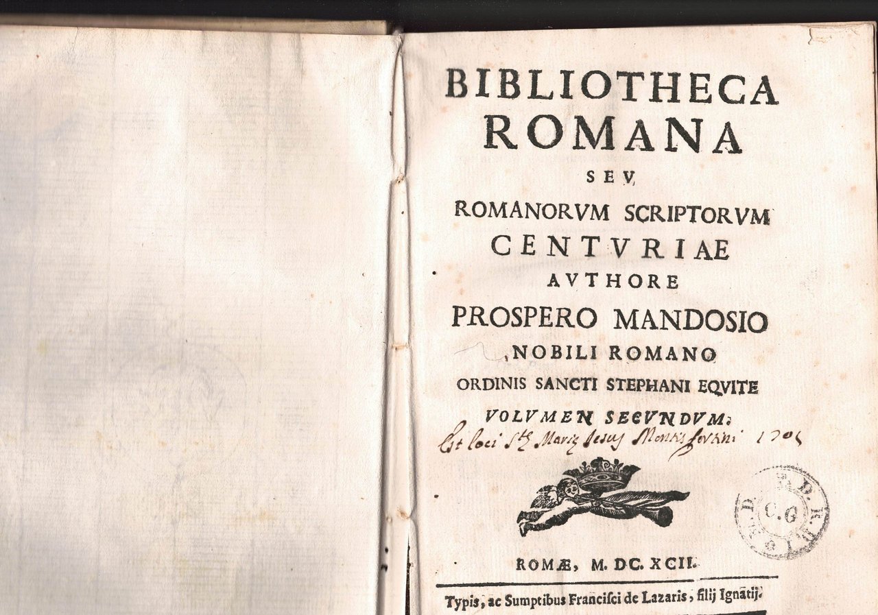 Bibliotheca Romana seu romanorum scriptorum centuriae.Volumen secundum.