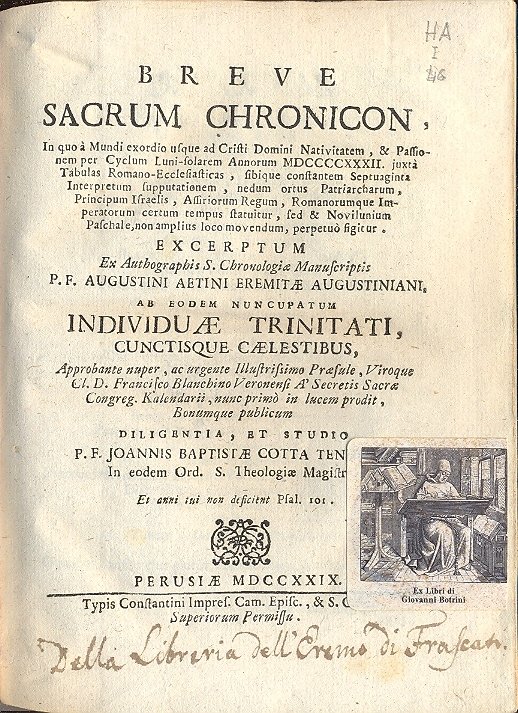 Breve Sacrum Chronicon, in quo à Mundi exordio usque ad …