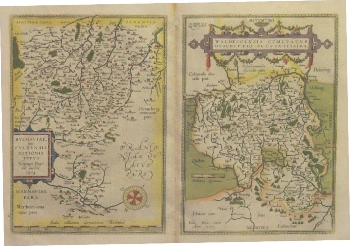 Buchaviae, sive Fuldensis ditionis typus. Waldeccensis comitatus descriptio accuratissima.