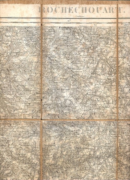 Carta geografica di Rochechouart.