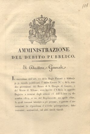 Circolare del Direttore Generale dell'Amministrazione del Debito Pubblico con la …