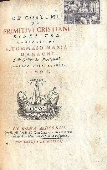 De' costumi de' primitivi cristiani.