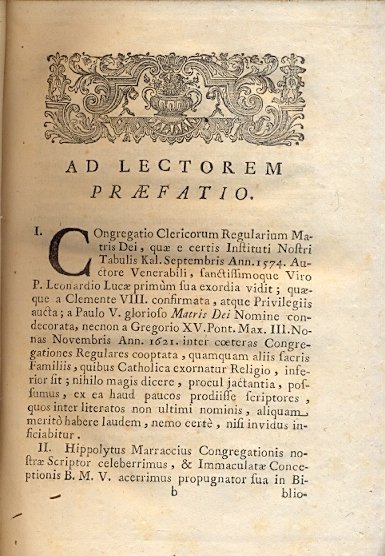 De Scriptoribus Congregationis Clericorum Regularium Matris Dei.