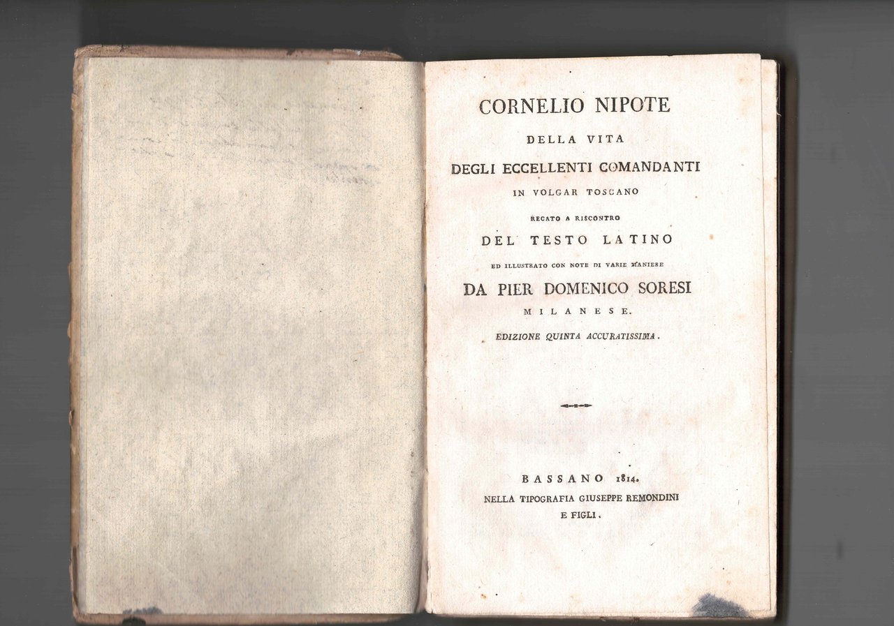 Della vita degli eccellenti Comandanti in volgar Toscano recato a … | Immagine principale