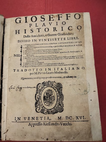 Delle antichità e guerre giudaiche, diviso in ventisette libri. Tradotto …