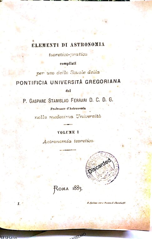 Elementi di astronomia teoretico pratica compilati per uso delle scuole …