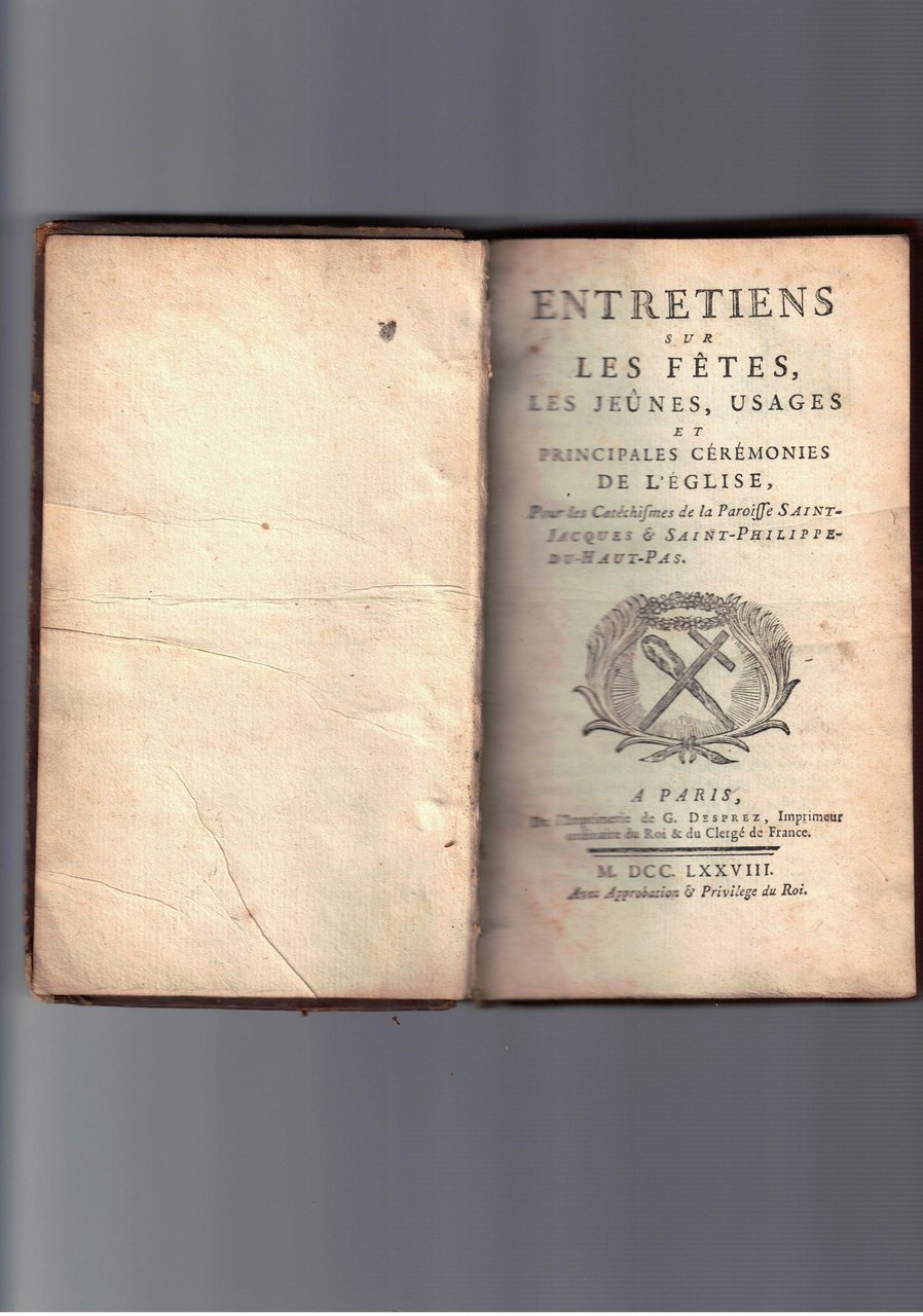 Entretiens sur les fetes, les jeunes, usages et principales ceremonies … | Immagine principale