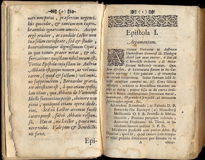 Epistolae apologeticae pro ordine Sancti Benedicti. Adversus libellum; Cura salutis, …