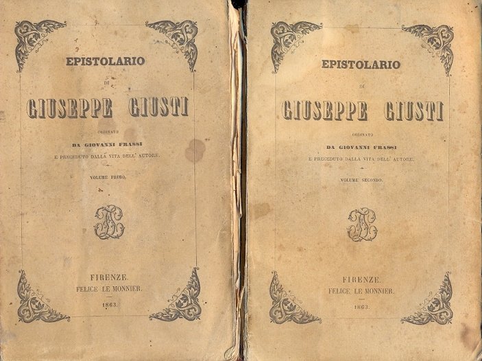 Epistolario. Ordinato da Giovanni Frassi e preceduto dalla vita dell'autore.