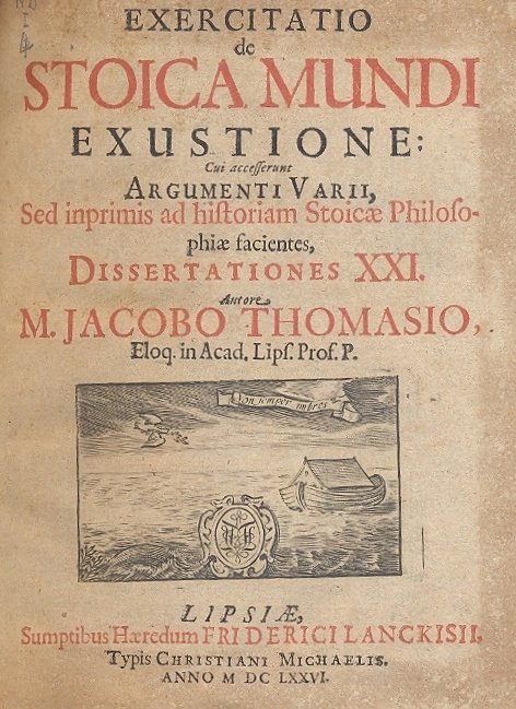 Exercitatio de Stoica Mundi exustione cui accesserunt argumenti varii, sed …