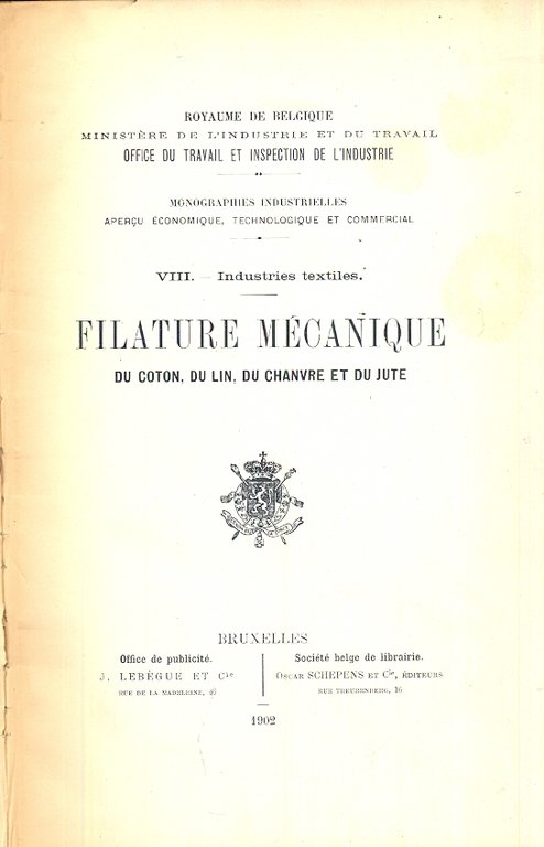 Filature Mecanique du Coton, du Lin, du Chanvre et du …