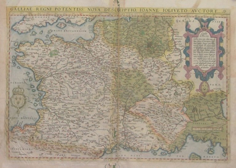 Galliae Regni potentiss: Nova descriptio Ioanne Ioliveto auctore.