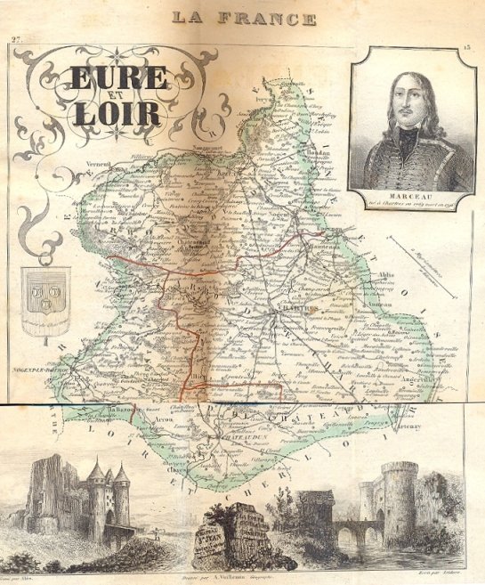 Geographie D'Eure-et-Loira, comprenant la topographie physique et le commerce, l'histoire, …