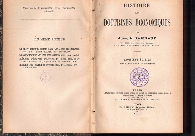 Histoire des doctrines economiques