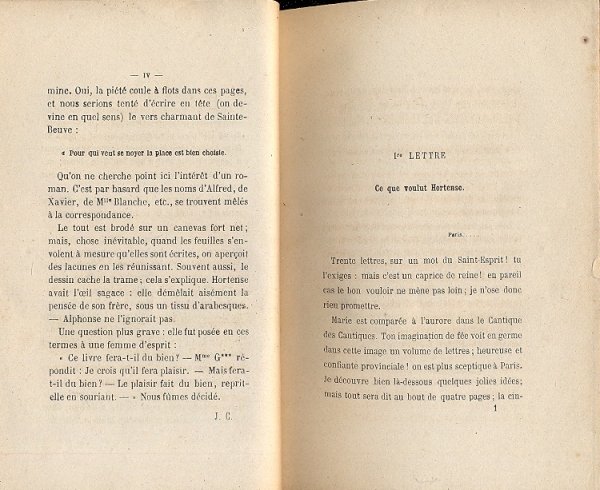 Hortense. Lettres a une soeur.