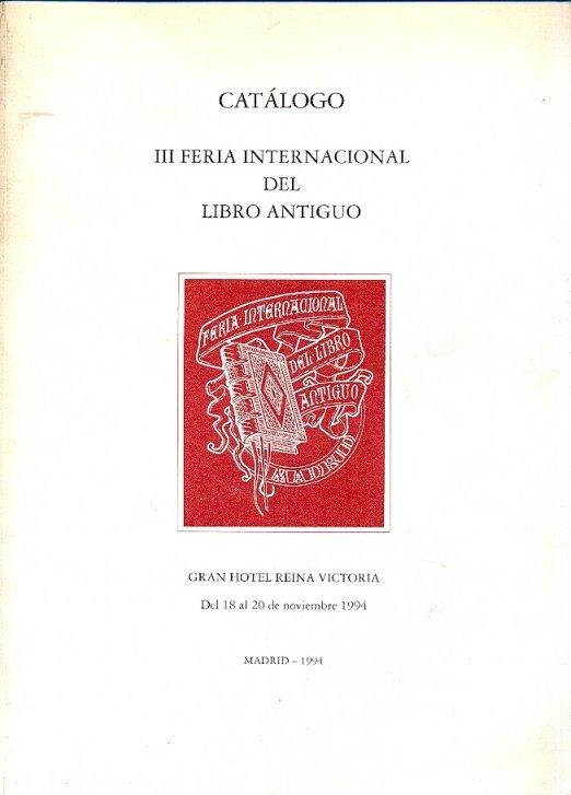 III Feria internacional del libro antiguo. Catalogo.