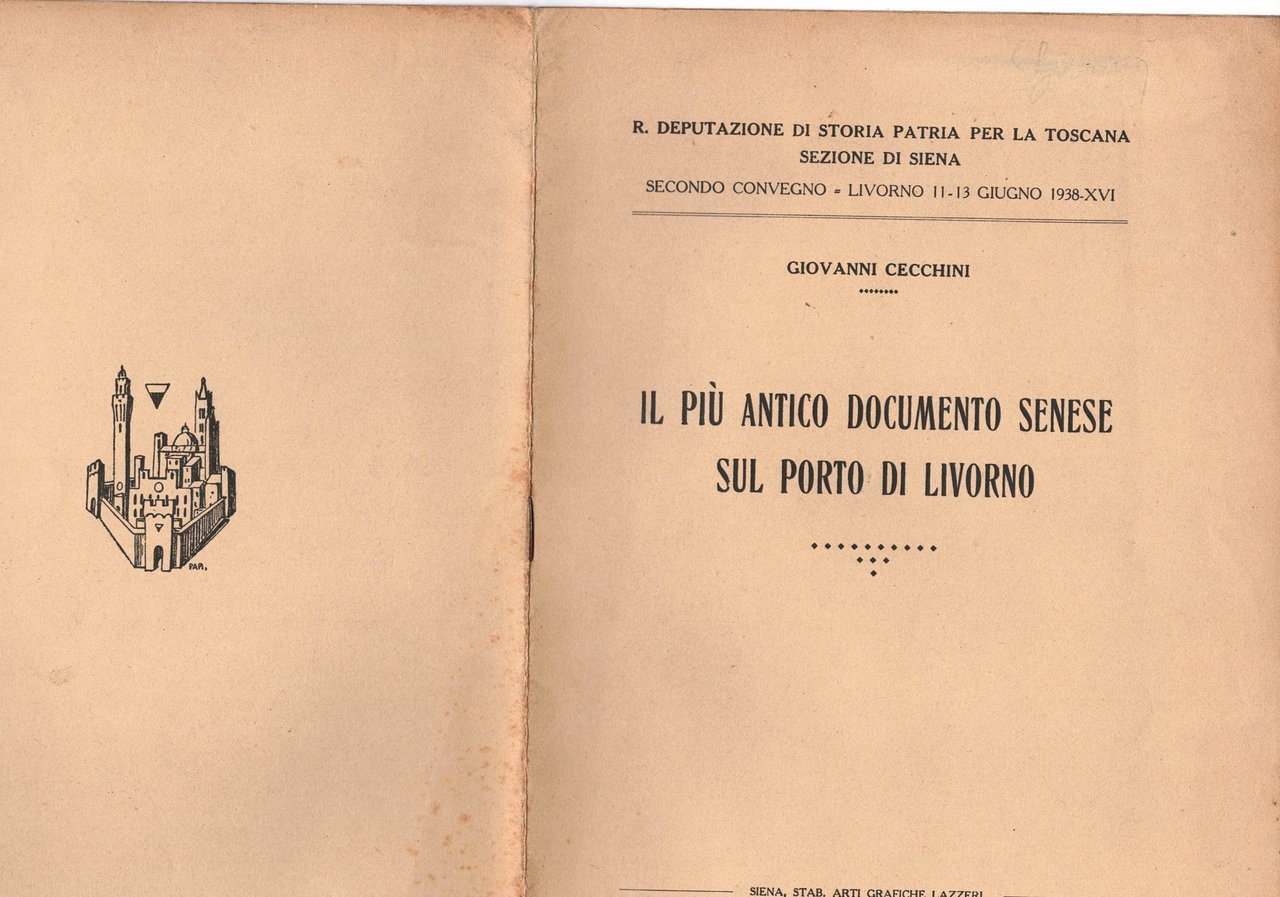 Il piu' antico documento senese sul porto di Livorno