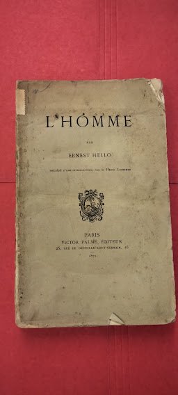 L'homme. Precede d'une introduction par M. Henri Lasserre.