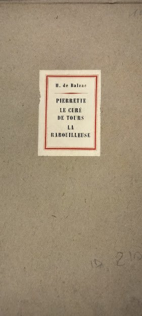 La Comedie Humaine. VIII : Pierrette, Le cure de Tours, …
