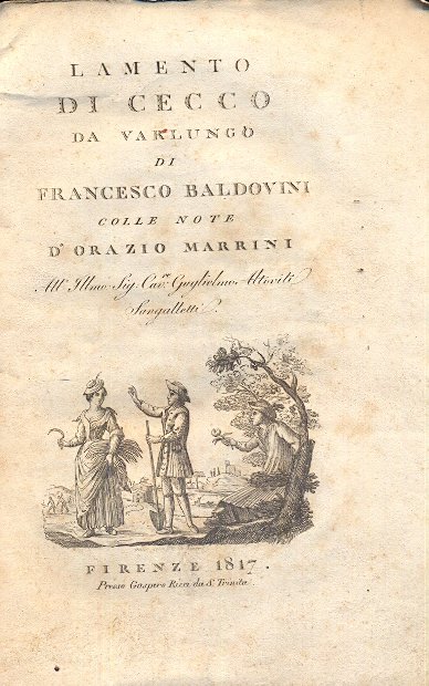 Lamento di Cecco di Varlungo. Colle note D'Orazio Marrini.