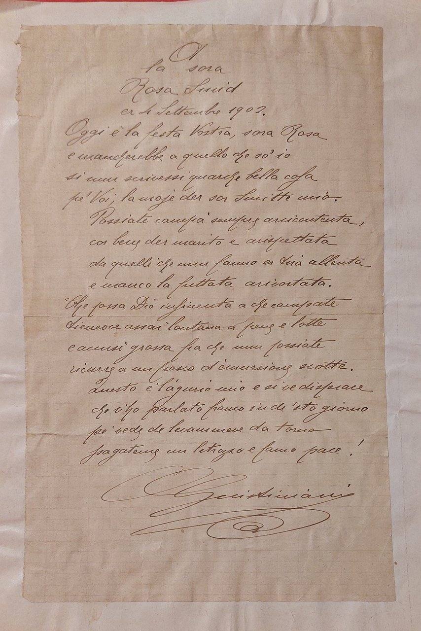 Lettera in Napoletano-Romanesco. | Immagine principale