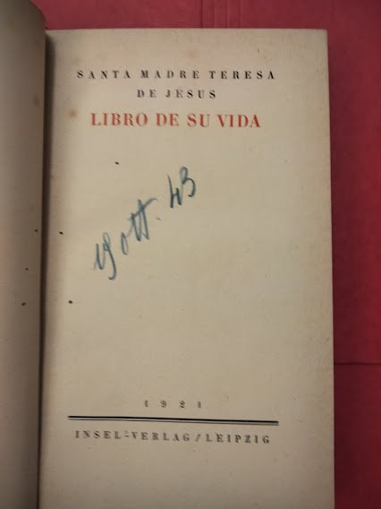 Libro de su Vida.