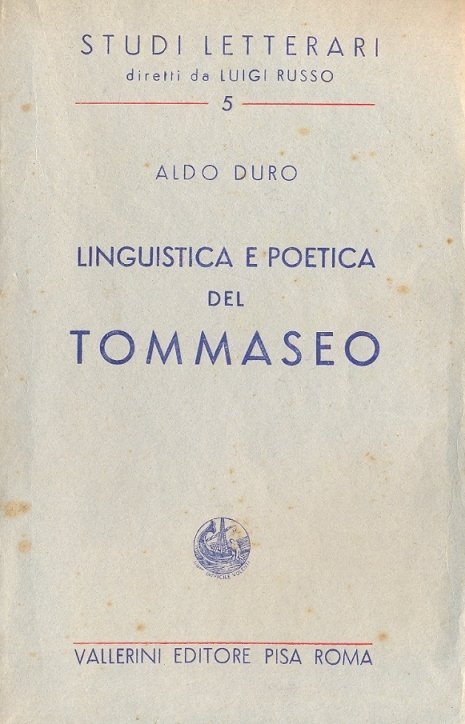 Linguistica e poetica del Tommaseo.