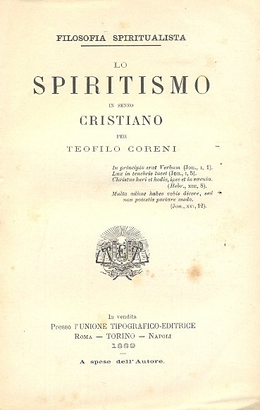 Lo spiritismo in senso cristiano.