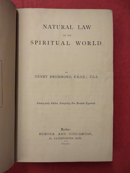 Natural Law in the Spiritual World.
