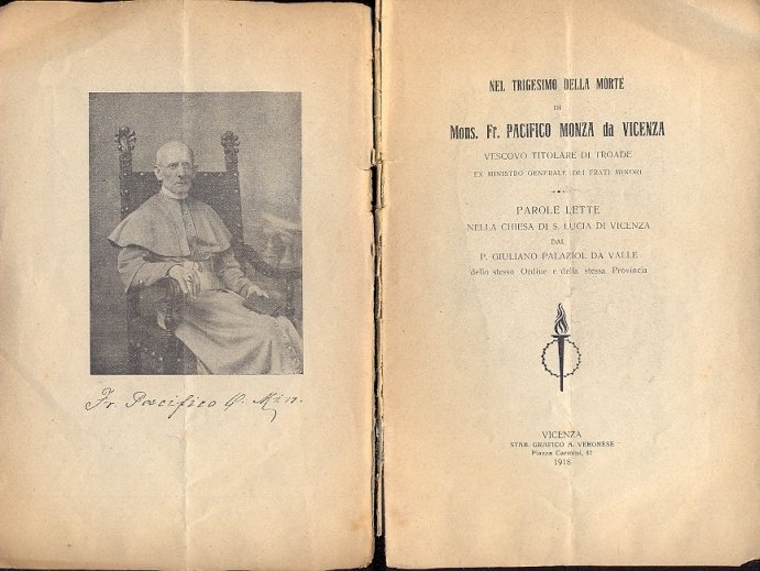Nel Trigesimo della morte di Mons. Pacifico Monza O. F. …