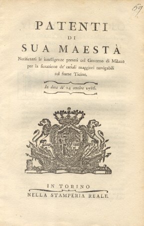 Patenti di Sua Maestà riguradante la notificazione delle intelligenze presesi …