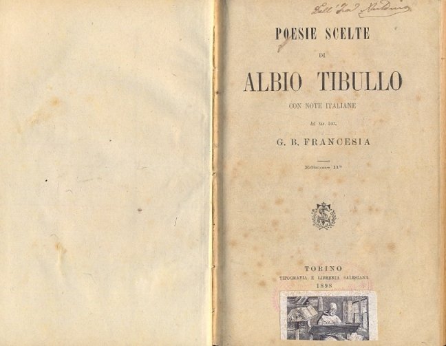 Poesie scelte di Albio Tibullo, con note italiane di G. …