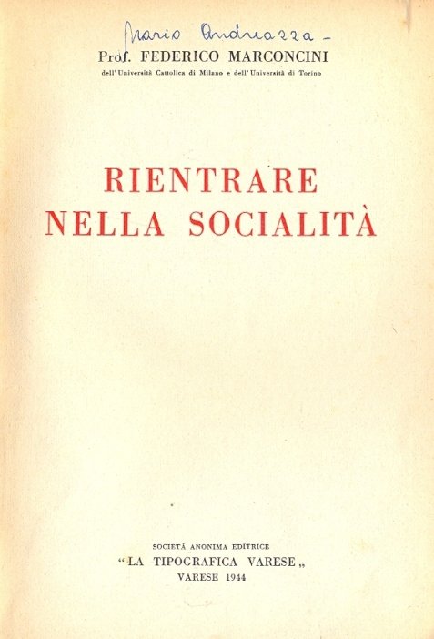 Rientrare nella Socialità.