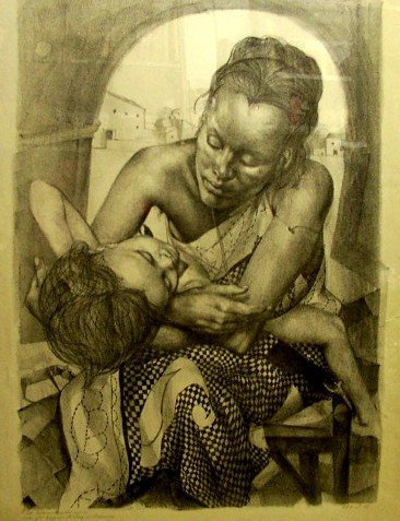 Ritratto di donna con bimbo.