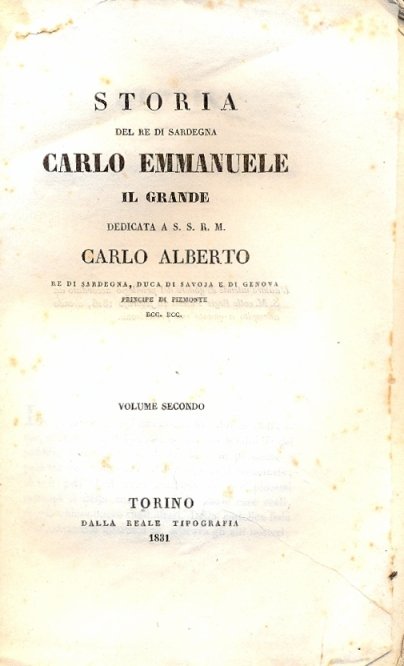 Storia del Re di Sardegna, Carlo Emmanuele il Grande. Volume …