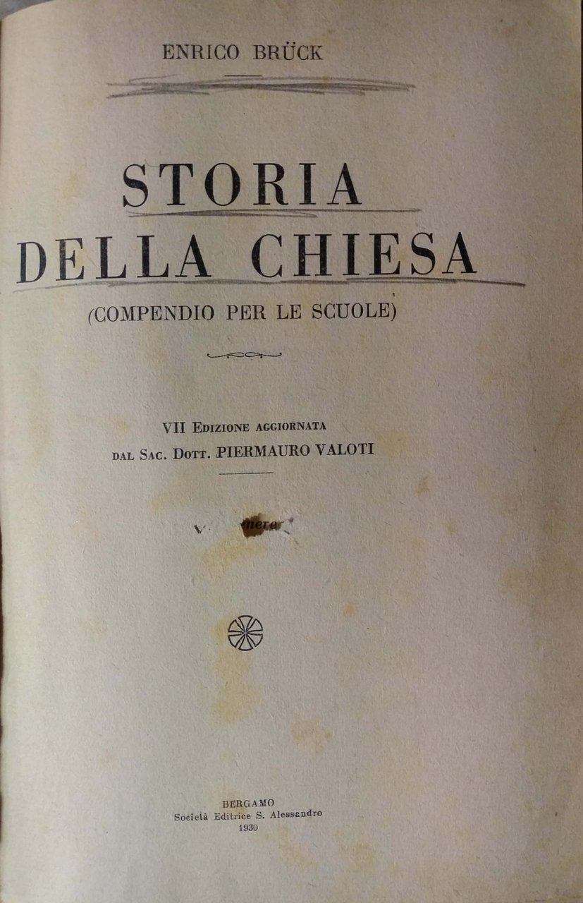 Storia della Chiesa (compendio per le scuole).