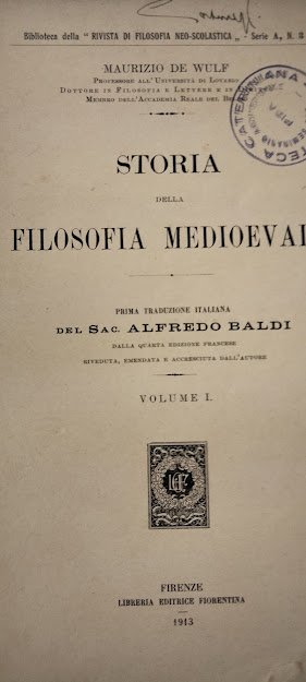 Storia della filosofia medioevale. Traduzione di Alfredo Baldi.