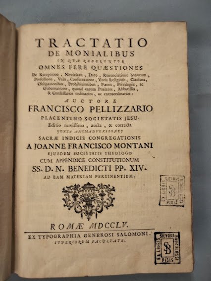 Tractatio de monialibus in qua referuntur omnes fere quaestiones. De …