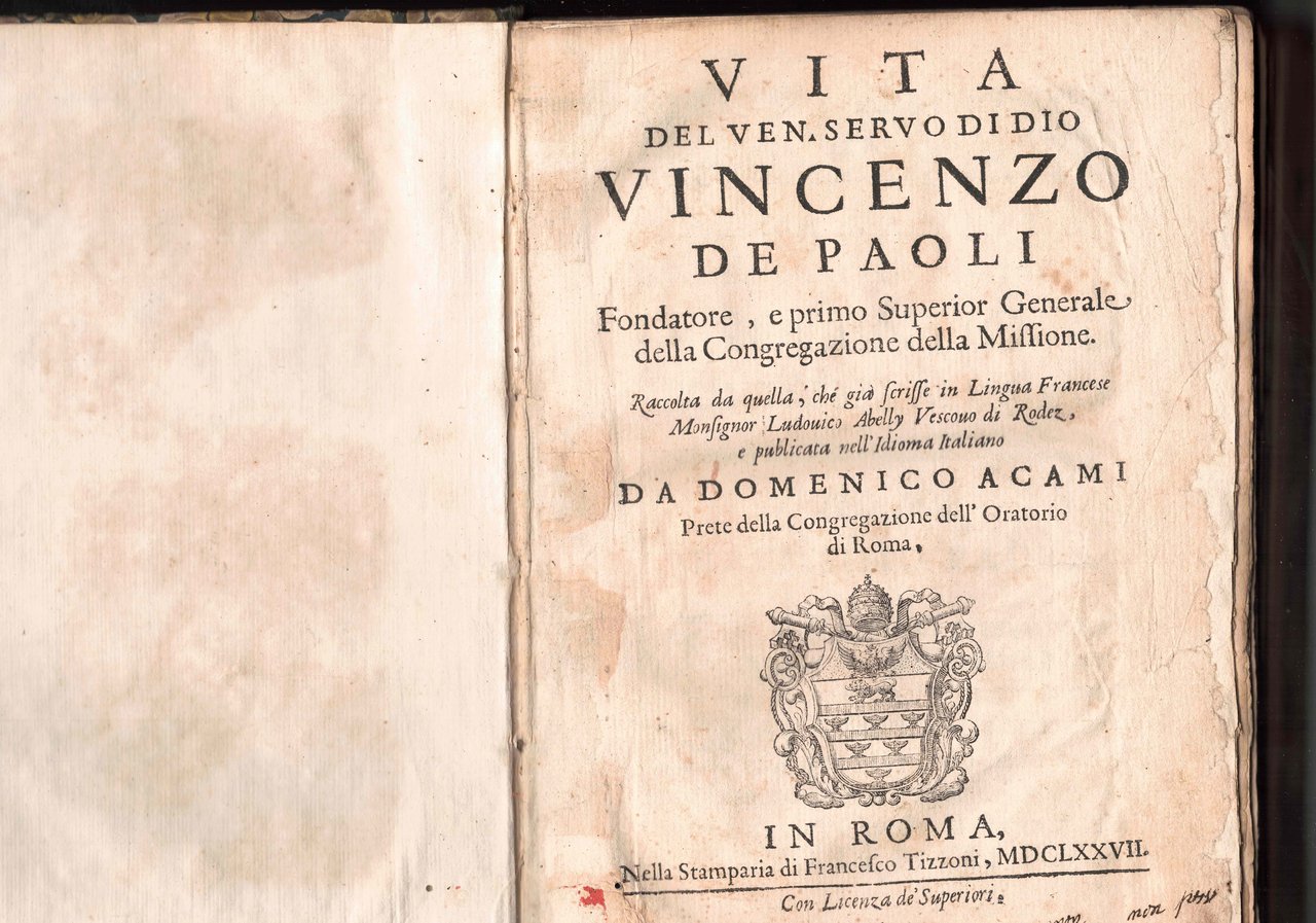 Vita del ven. servo di Dio Vincenzo De Paoli, fondatore … | Immagine principale