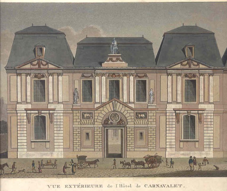Vue exterieure de l'Hotel de Carnavalet.