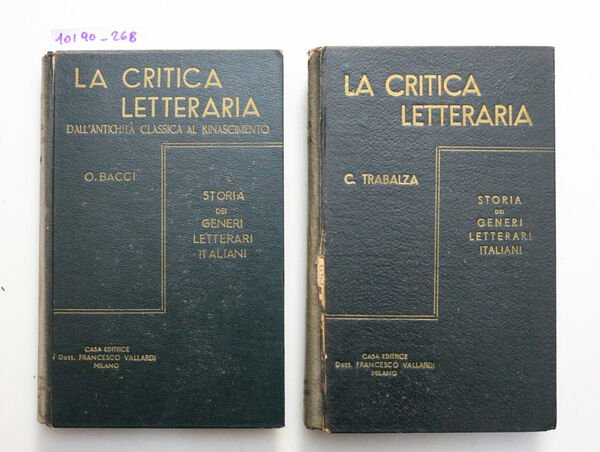 La critica letteraria. Dall'antichità classica al rinascimento - secoli XV- …