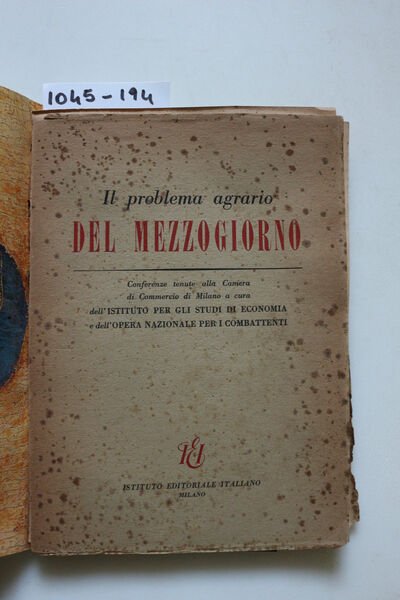 Il problema agrario del Mezzogiorno