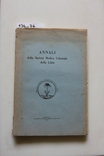 Annali della Società Medica Coloniale della Libia