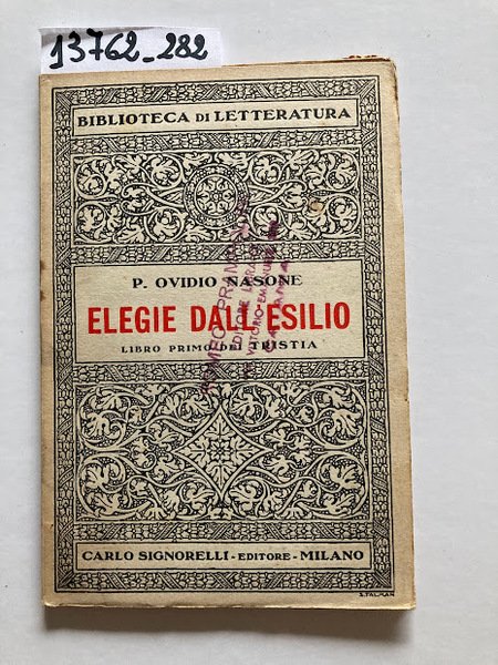 Elegie dall'esilio. Libro primo dei tristia