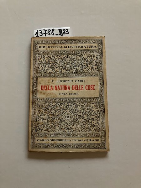 Della natura delle cose. Libro primo